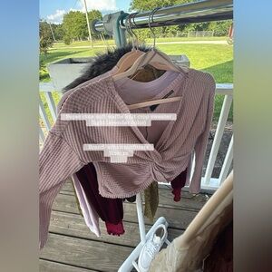 Urban Outfitters Light Lavender Waffle Knit Sweater